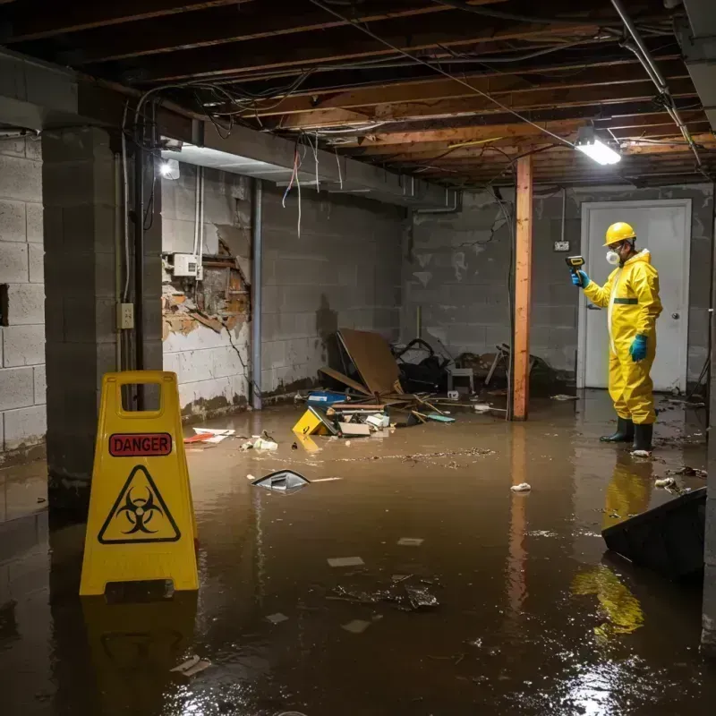 Flooded Basement Electrical Hazard in Jackson, KY Property